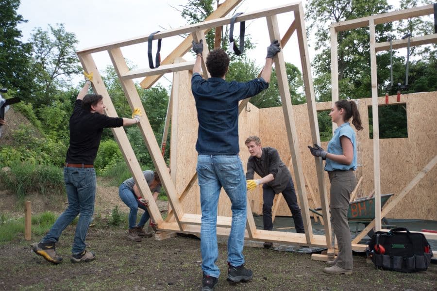 Rotary volunteers building homes abroad